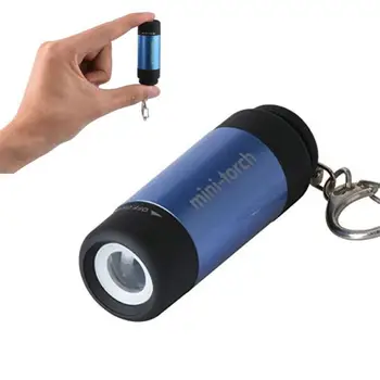 1TK Mini LED Taskulamp Taskus USB Laetav Kaasaskantavad Veekindel Võtmehoidja Väike Laterna Valge Valgus Aku