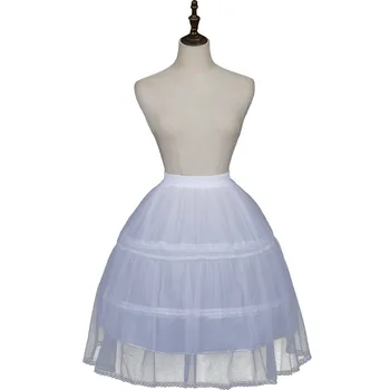 Naiste Crinoline Petticoat Valge 2 Hoops-Line Seelik Põlve Pikkus Tõsta Tüdrukud Underskirt Pulmad Pruudi Kleit
