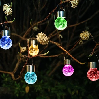 Solar Powered String LED Tuled Retro Pirn Aias Väljas Haldjas Ball Hanging Lamp Festival Pool Jõulud Decor