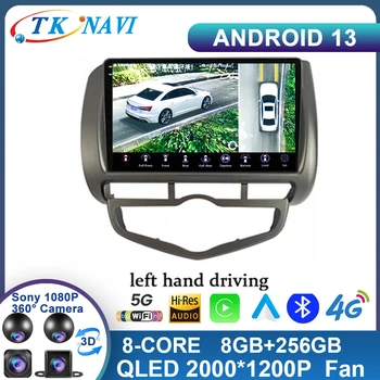 LHD Android 13 HONDA JAZZ Linna 2002-2007 autoraadio Stereo Multimeedia Audio-ja GPS-Video-Player Carplay Auto juhtseade 2din DVD