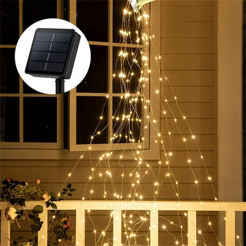 Solar Powered 100/200 Led Vask String Kerge Veekindel Väljas Puhkus Kodu Kaunistamiseks Aed, Terrass Aia Jõulud