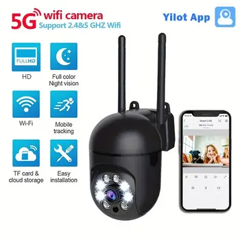 2.4 G/5G WiFi valvekaamerad Väljas IP Kaamera Öise Nägemise Traadita PTZ Turvalisuse Kaamera Smart Jälgimise Monitor