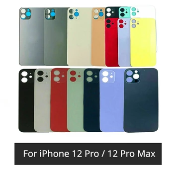 IPhone 12 Pro Max Patarei Kaane Taga Ukse Klaasi Paneel iPhone 12 Pro Suur Auk, Tagasi Klaas Korpus Kohtuasjas Nr Liim Koopia
