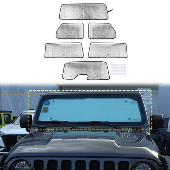 Esiklaas Päikesevarju päikesesirm jaoks Jeep Nääkleja JL 2018-2023 Auto Kardin Anti-UV Aknas Isolatsioon Pad sisustuselemendid