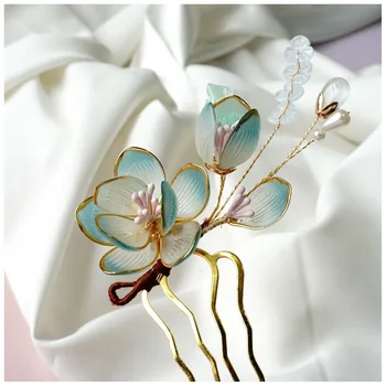 Naiste Lotus Juuksenõelad Jewelries Õie Stamen Pearl Juuste Kaunistused Cheongsam Pulm Kleit Pruut