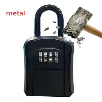Metallist Parooli Võti Kasti Väljas Key Safe Lock Kasti Teenetemärgi Klahvi Koodi Väljale Sisestage Ladustamise Lukk Kasti Seinale Kinnitatud Parool