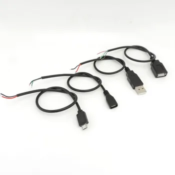 0,3 M USB 2.0 Type A Male 2Pin 4pin Kaabel Toide Adapter Tasuta DIY-Liides 2 Traat 4 Wiews