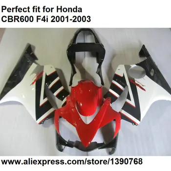 Hot müük voolundi komplekt Honda CBR 600 F4i 01 02 03 punane must valge fairings CBR600F4i 2001 2002 2003 DZ99