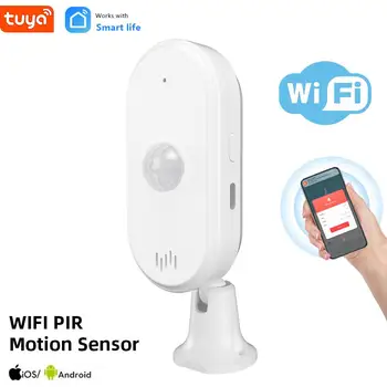 Tuya WiFi PIR Liikumisandur Security Protection Alarm Sensor Smart Elu App Serveri Monitor Töötab Alexa Google Kodu