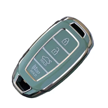 Näiteks Hyundai Palisade LA Festa Ix35 Elantra Auto Remote Klapp Võti Fob Kate TPÜ Juhul Green Key Shell Auto Interjööri Aksessuaarid