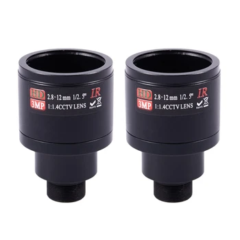 2X HD CCTV Lens 3,0 MP M12 2.8-12Mm Varifocal Cctv IR HD Objektiiv,F1.4,Manual Focus Zoom