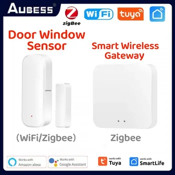 WiFi/ZigBee 3.0 Ukse Akna Andur-Detektori Home Security Protection Alarm Süsteem Alexa Google Assistent Tuya Smart Elu App