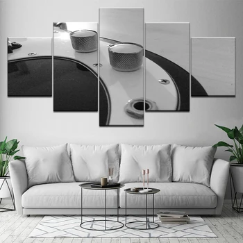 Must ja valge minimalistlik abstraktse 5 tk HD Taustapildid Kunsti Lõuend Print kaasaegne Plakat Modulaarne kunsti maali eest