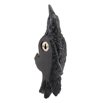 Ronk Kuju Võltsitud Raven Vaik Kuju Lind Vares Skulptuur Väljas Varesed Halloween Decor Loominguline Eauves Teenetemärgi