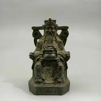 Hiina Vana Pronksist kuju Jumala Rikkuse Vana Vasest Kuju