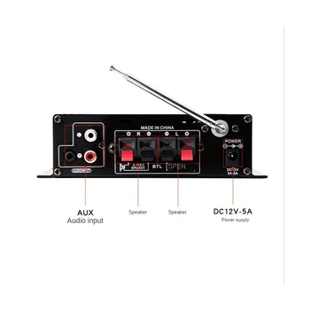 AK380 Hifi Audio Kodu Digitaalsed Võimendid Auto Audio-Bass Power Võimendi, Bluetooth FM-USB-SD-Raadio Kõlarid Subwoofer