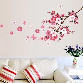 120x50cm Cherry Blossom lill Seina Kleebised Veekindel elutuba, magamistuba Seina kleebised 739 Decors Murals plakat
