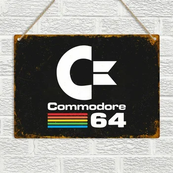 C64 Replica Retro Vintage Metallist Seina Märk Tahvel Commodore 64 Arvuti Uus ja Nostalgiline Retro