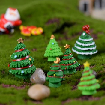 1tk Jumalik Jõulud Stiilis Mini Puu Figuriin Aed Decor Ornament Kid Kingitus Kääbus Maastiku Kaunistused Kuju Vaik Käsitöö