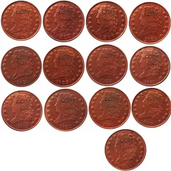 USA Classic Pea Poole Võrra 1809-1836 Kuupäeva Valimine Vask Koopia Mündid