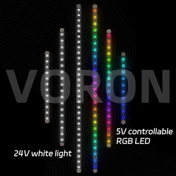 RGB LED Kit 158mm/270mm/370mm Jaoks Voron 0.1/0.2/2.4 5V RGB/24V 3D Printer Voron Spetsialistid DIY Tarvikud