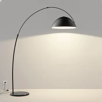 Kaasaegne Matte Black Kalapüügi E27 Põranda Lamp Läige Luksus Elutuba Luminarias Korrus Kerge Sofaside Home Decor Sisevalgustus