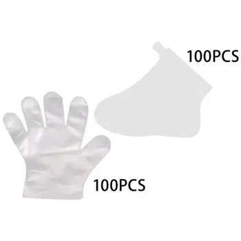 100tk Käe-Jala Niisutav Sokid Anti Välk Läbipaistev Papud Pediküür Mugav Vann Vooderdus Käsi-Jalgu Hõlmab Kotid