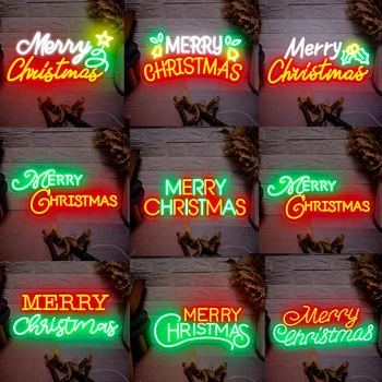 Häid Jõule Neoon Märk Jõulud Müts Kunst Valguse Poole Lapsed Magamistuba, Baar, Pubi, Klubi LED Märk Valguse Jõulud Decor Neoon Valgus