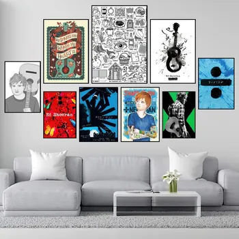 Laulja Ed S-Sheeran Sügisel Variatsioonid Plakat Pildid Seina Maali Magamistuba, Elutuba, Tuba Teenetemärgi Office Väike