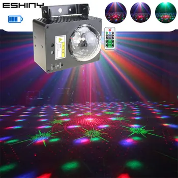 ESHINY Aku RGB LED Magic Ball 64 Muster DJ Disco Light Bar RG Laser Projektor Pool, Tants Tuba Etapi Mõju Lamp USB B226N7