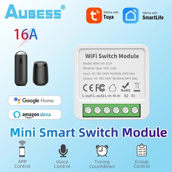 Tuya WiFi 1/2/3/4 gang Smart Switch Module with Dual Viis Kontrolli Smart Elu Smart Home Tööd Alexa Google ' i kodu Yandex Alice