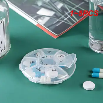 Väike Läbipaistev Nädala Pill Box 7 Võrgud Ladustamise Kasti Narkootikumide Korraldaja Tablettide Jaotur Lõhkujad Reisi