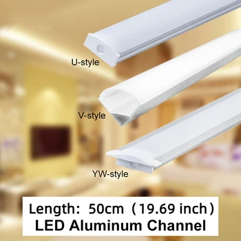 50*1,8 cm U/V/YW Kujuga Alumiiniumist LED Channel Raja Omanik Kaasaegne Stiilne LED Valgus All Kapis Öö Lambi Köök