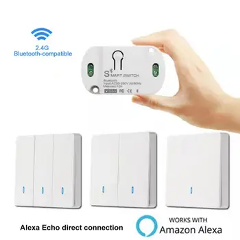 Traadita Kaugjuhtimispult Lülitage Bluetooth-ühilduva Smart Switch RF2.4G Smart on-off Seade Mobiiltelefoni Ühendada Alexa Echo App