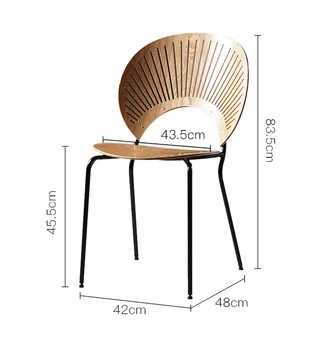 Põhjamaade shell tool, minimalistlik kodu sepistatud rauast, kaasaegne täispuidust seljatugi, söökla juhataja, juhataja
