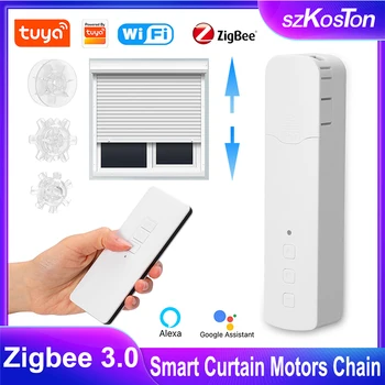 Tuya Zigbee WiFi Elektriline Smart Kardin Motors Kett rullkardinate Rulood koos puldiga jaoks Alexa Google ' i Kodu Arukas Elu