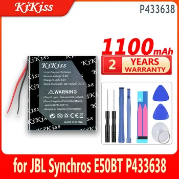 KiKiss Aku P433638 (2 rida) 1100mAh jaoks JBL Synchros E50BT P433638 Juhtmeta Peakomplekti Suure Mahutavusega Bateria
