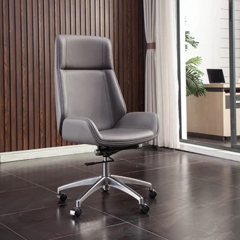 Kontorimööbel, kaasaegne seljatugi, mugav lamav boss tool, kõrge-klassi hall ambulatoorse vastuvõtu tool.