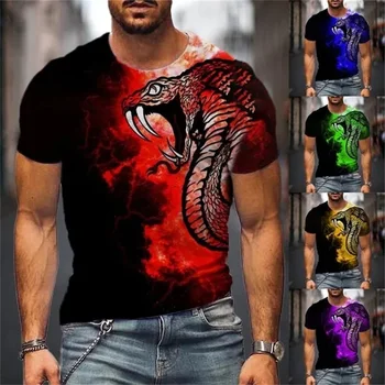 3D-Printimine Madu Graafiline Tshirt Meeste Suvel Lühikesed Varrukad ümber Kaela Vabaaja Tee Tops Mens Hip-Hop T-Särk Streetwear