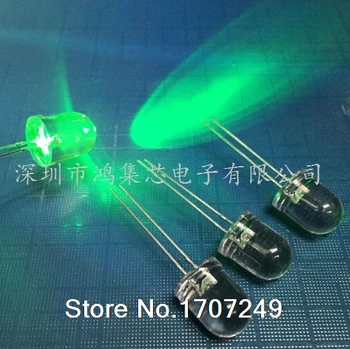 Tasuta Kohaletoimetamine Professionaalne tootja kvaliteetsete 10mm led emitting diode jade-roheline valgusdiood (100 tk)hind