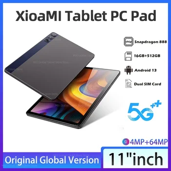 2024 Originaal Globaalne Versioon 16GB+1 TB Snapdragon 888 Tabletid PC Tablet Android Pad 6 Pro 5G Dual SIM-Kaart või WIFI-HD 4K Mi Kaardil