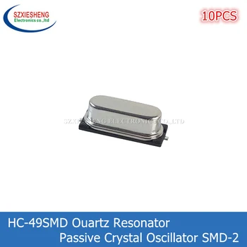 10TK HC-49SMD Kvarts Resonaatori Passiivne kvartsostsillaatori SMD-2 4MHz 6MHz 8MHz 11.0592 MHz 12MHz 16MHz 20MHz 24MHz 32MHZ 48MHz