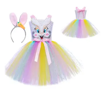 Jänku Kostüüm Bunny Printsess Kleit Tüdrukud Jänku Kostüüm Halloween Kleit Up Kostüüm Kostüüm Tüdrukud Lihavõtted Komplekt