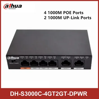 Dahua 1000M 4POE Sadamate 1000M 2UP-Link Sadamate POE Switch, DH-S3000C-4GT2GT-DPWR toetada POE POE+ HI-POE