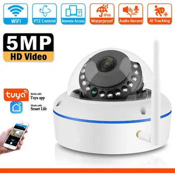 Tuya Smart Home 5MP WIFI Järelevalve IP Kaamera Heli Salvestada Remote Access Auto Jälgimise Väljas HD Video Turvalisuse Kaamera CCTV