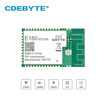 EFR32 Zigbee3.0 Traadita side Moodul CDEBYTE E180-ZG120A 20dBm 2.4 GHz 1000km SMD Juhtmevaba Saatja-Vastuvõtja Zigbee Moodul