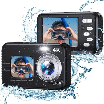 Digitaalkaamera 4K Veekindel Digitaalne Spordi Kaamera 48MP Autofookus Veealuse Kaamera Plastikust Laste Õpilane Algajatele