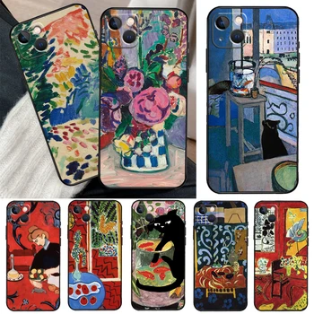 Henri Matisse Art Painting Puhul iPhone ' i 13 12 11 14 15 Pro Max Mini XR X XS MAX 7 8 Plus SE 2020 2022 Telefoni Kate