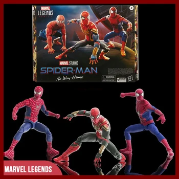 Marvel Legends Seeria Spider-Man: No Nii Kodus 3-Pack 6-Tolline(15cm) Tegevus Joonis Laekuva Mudel Nukk, Mänguasi Kingitus Originaal