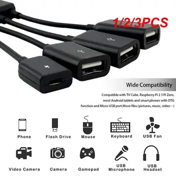 1/2/3TK Port, Micro-USB OTG Võimsus Laadimine Hub Kaabel Spliter Pistiku Adapter Nutitelefoni ja Arvuti Tahvelarvuti